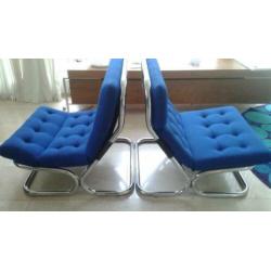 2 vette jaren 70 chroom buis fauteuils vintage retro