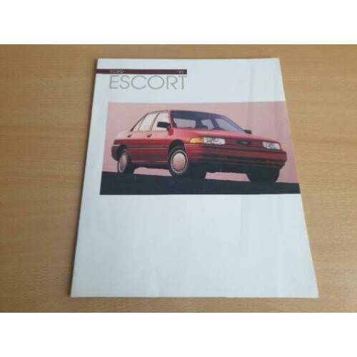 Folder Ford Escort 1993, USA uitvoering.
