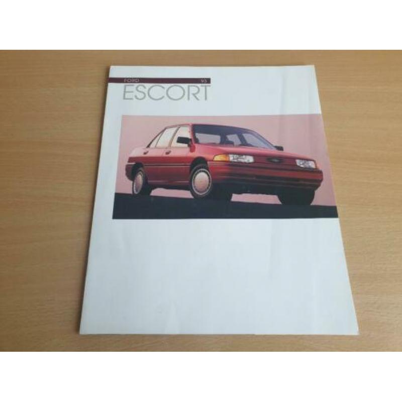 Folder Ford Escort 1993, USA uitvoering.