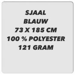 Polyester sjaal - 73x185 cm - donkerblauw