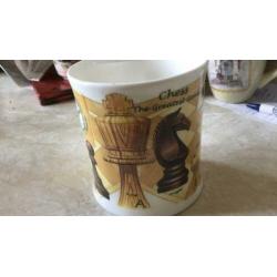 Schaak beker bone China