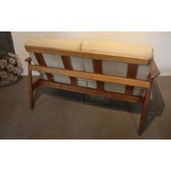 Arne Vodder 2 zits bank, Deens design, retro teak, jaren 60