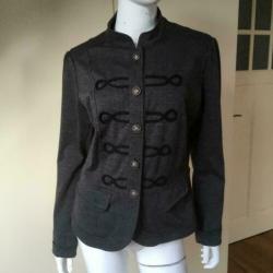 4040 Tricot grijs jasje blazer MS MODE: Mt=40 Nieuwstaat"