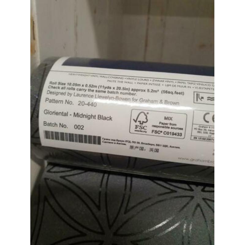 Behang nieuw zwart