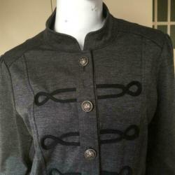 4040 Tricot grijs jasje blazer MS MODE: Mt=40 Nieuwstaat"