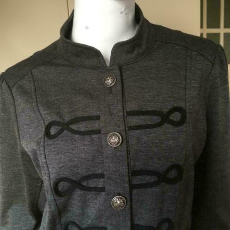 4040 Tricot grijs jasje blazer MS MODE: Mt=40 Nieuwstaat"