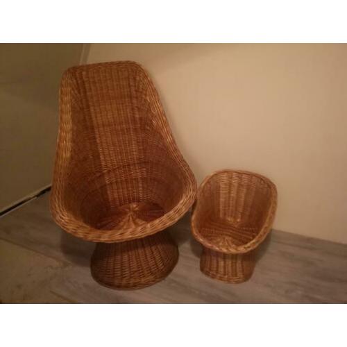 Rotan rieten stoel set