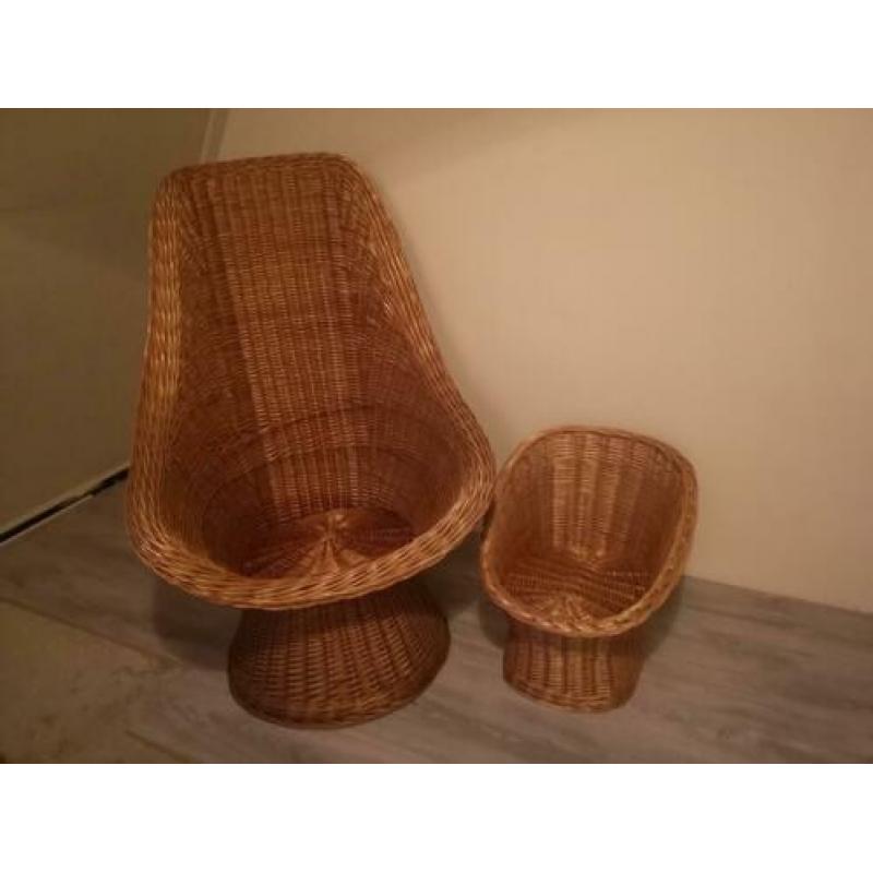 Rotan rieten stoel set
