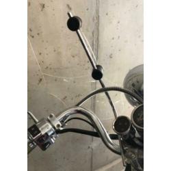 Retro Scooter blauw kentekenplaat incl slot windscherm