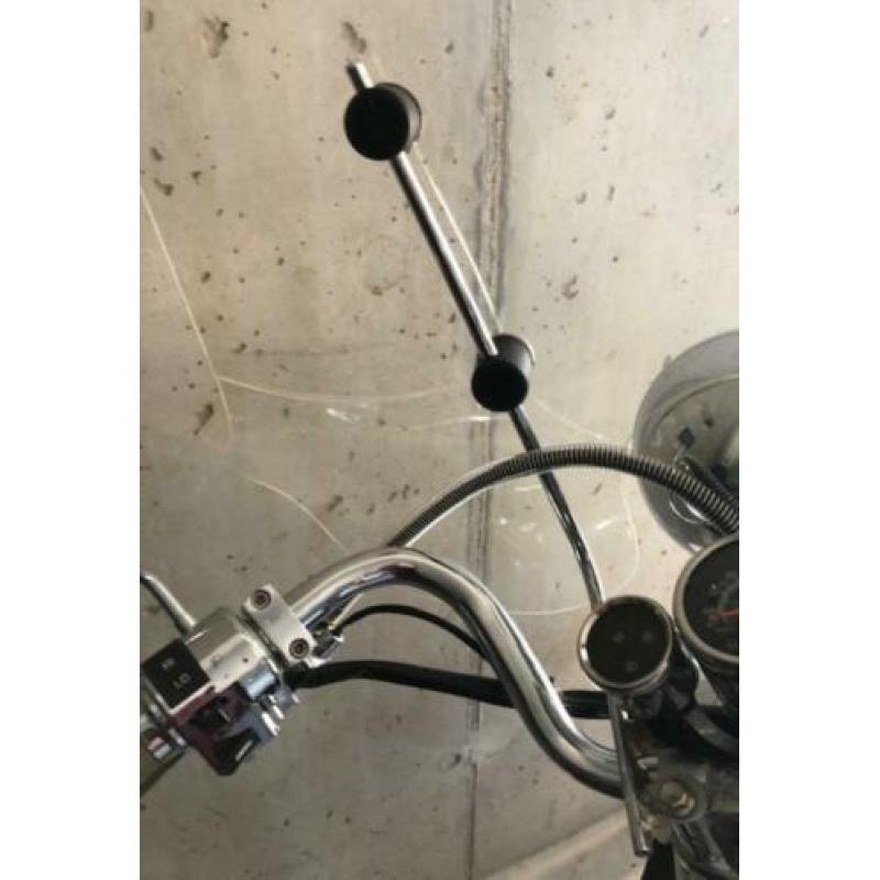Retro Scooter blauw kentekenplaat incl slot windscherm