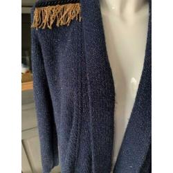 Vest maat M van Lofty Manner - glitter goud draad
