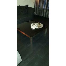 Mooie granieten salontafel met rvs poten
