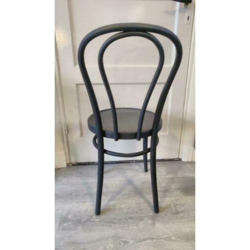 Vintage stoel Thonet stijl zwart/grijs