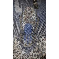 NIEUW !!! Supermooie Missy poncho met glitter en bont