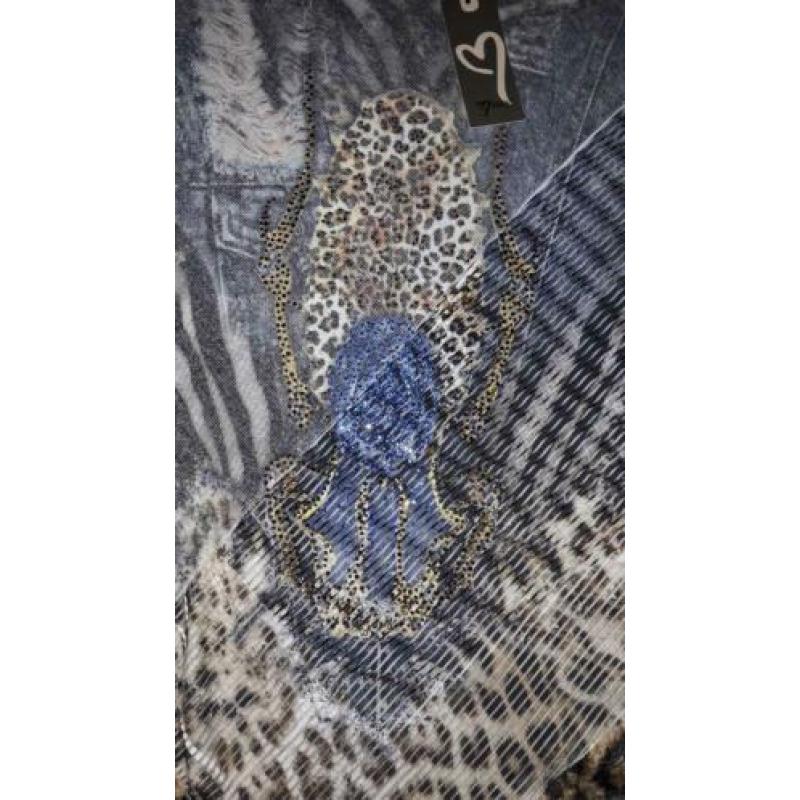 NIEUW !!! Supermooie Missy poncho met glitter en bont