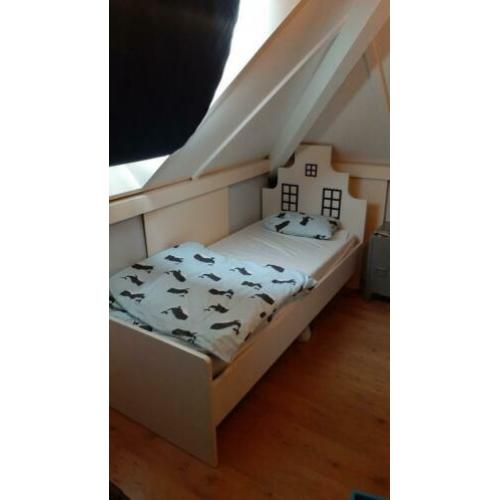 Kinderbed wit bed eenpersoonsbed 200x90cm huisjesbed