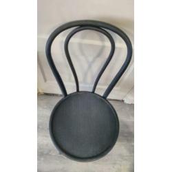 Vintage stoel Thonet stijl zwart/grijs