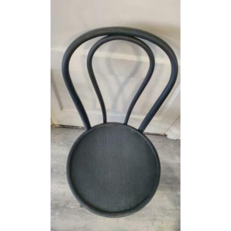Vintage stoel Thonet stijl zwart/grijs