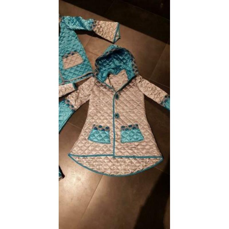 3 Carnavals Jassen blauw/zilver mt. 134/140