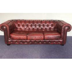 Chesterfield bankstel 3+2 zits Ossenbloedrood