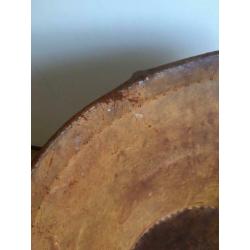 stoel, fauteuil, authentiek mexicaans leer en hout