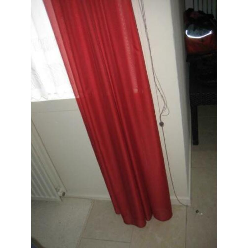 Voile gordijnen in Rood 250x205 CM