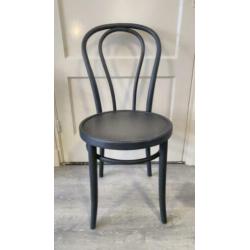 Vintage stoel Thonet stijl zwart/grijs