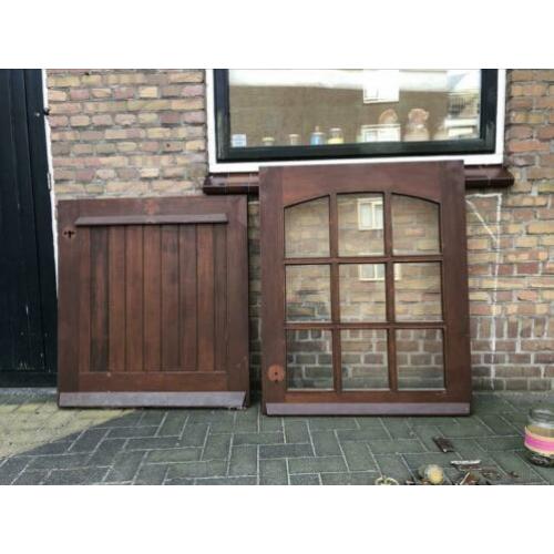 Hardhouten boeren deur (deelbaar)