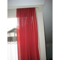 Voile gordijnen in Rood 250x205 CM