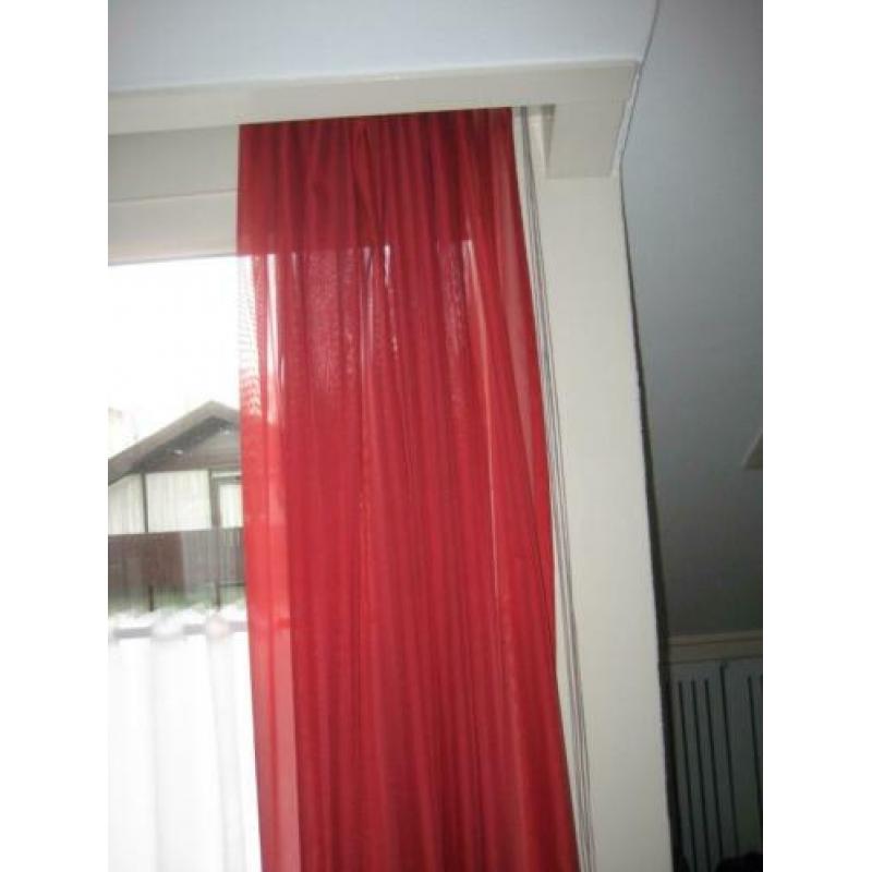 Voile gordijnen in Rood 250x205 CM