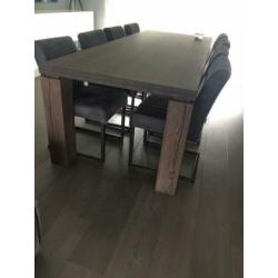 8 industriële stoelen 1 jaar oud grijs antraciet