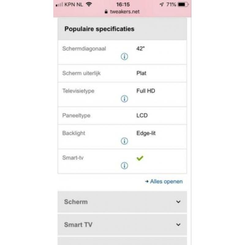 LG 42 inch LED smart tv