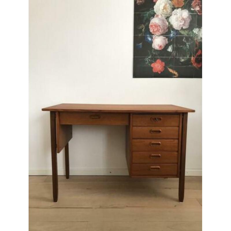 Vintage design jaren 60 teak bureau