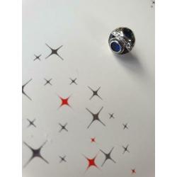 Blauwe bedel voor Pandora zilver 925