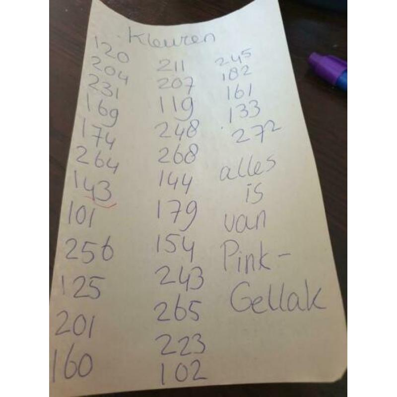Haast niet gebruikte pinkgellak te koop