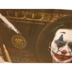 Topper the joker 100$ aluminium xxl uniek maar 1 batman joke