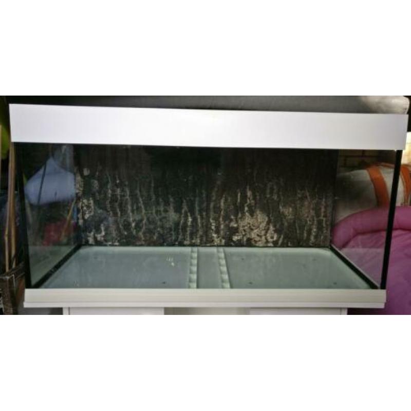 Aquarium Ferplast Dubai 100 wit met meubel en extra lampen
