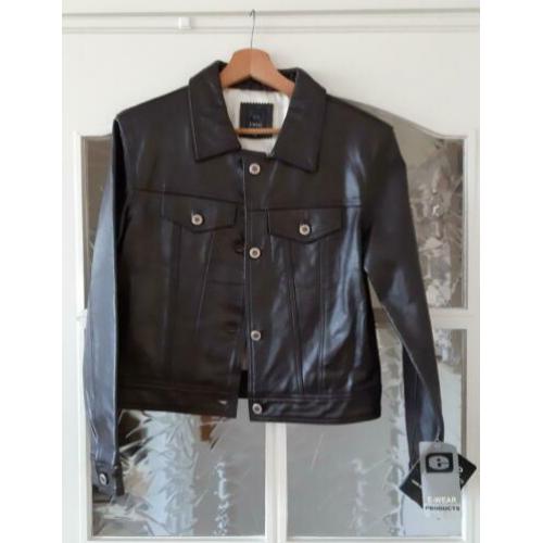 Lederen jasje vintage model maat xl valt als m