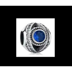 Blauwe bedel voor Pandora zilver 925