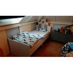 Kinderbed wit bed eenpersoonsbed 200x90cm huisjesbed