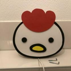 Lamp voor kinderkamer muurlamp kip emoji