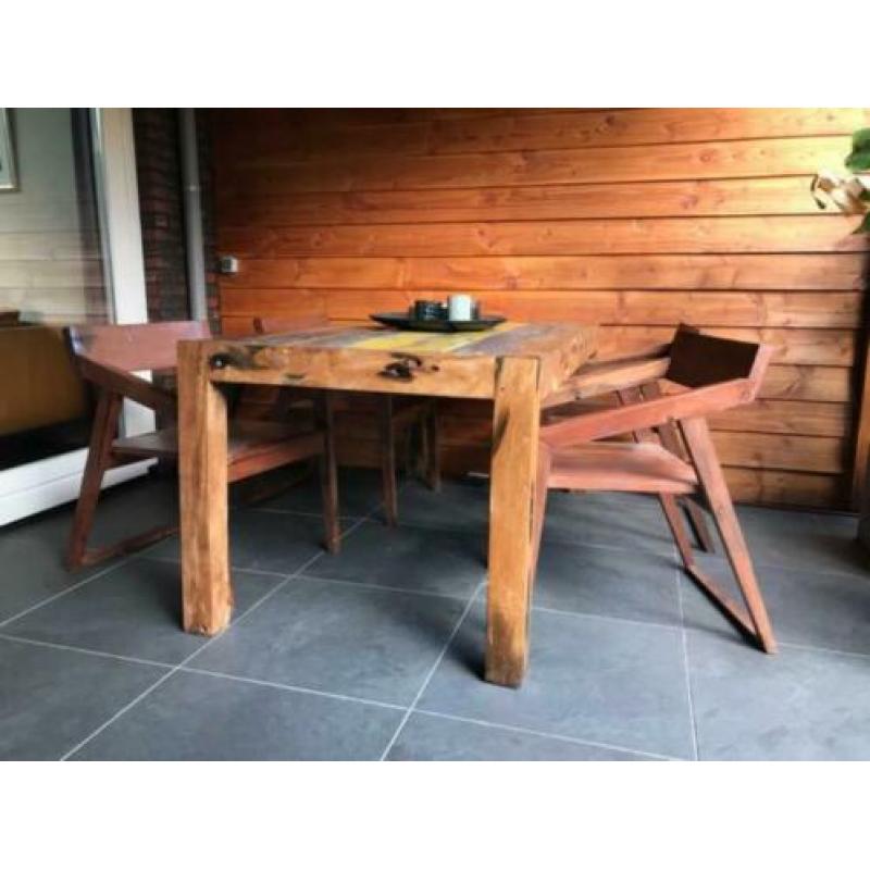 4 nieuwe design scrapwood stoelen uit bali indonesie re used