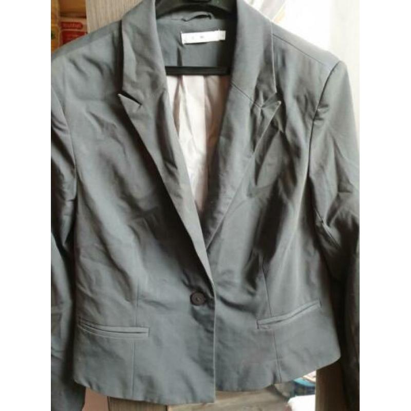 Blazer zwart en grijs.