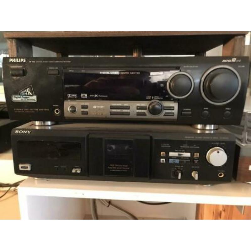 Stereo set met versterker,platenspeler