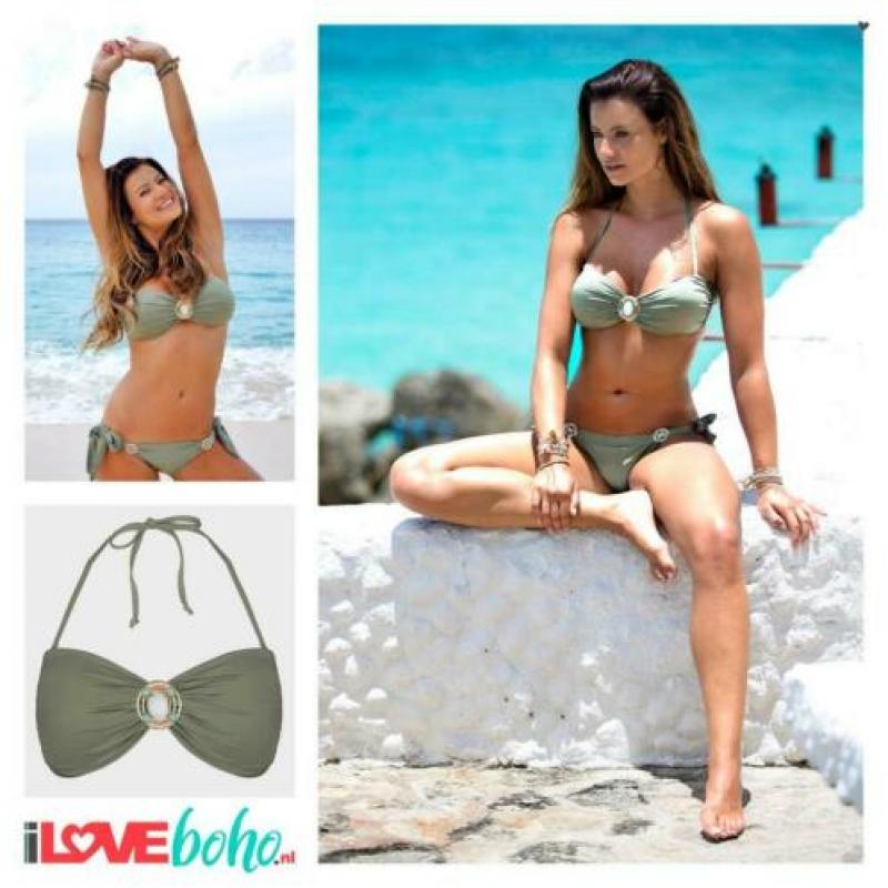 BOHO bikini top iconic bandeau Olive groen M/L/XXL