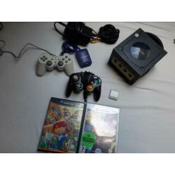 Gamecube met controllers en spellen