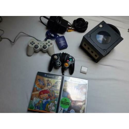 Gamecube met controllers en spellen