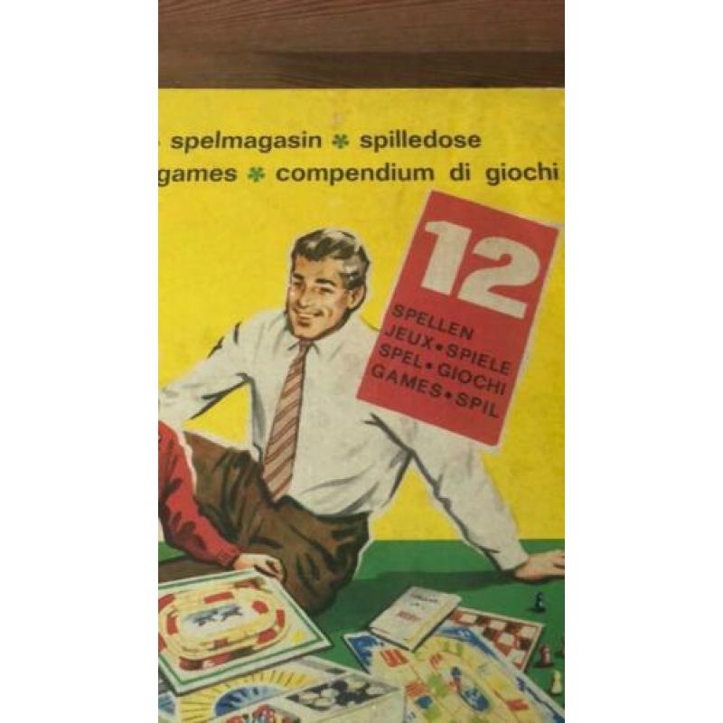 Brocante spellendoos - 12 spellen