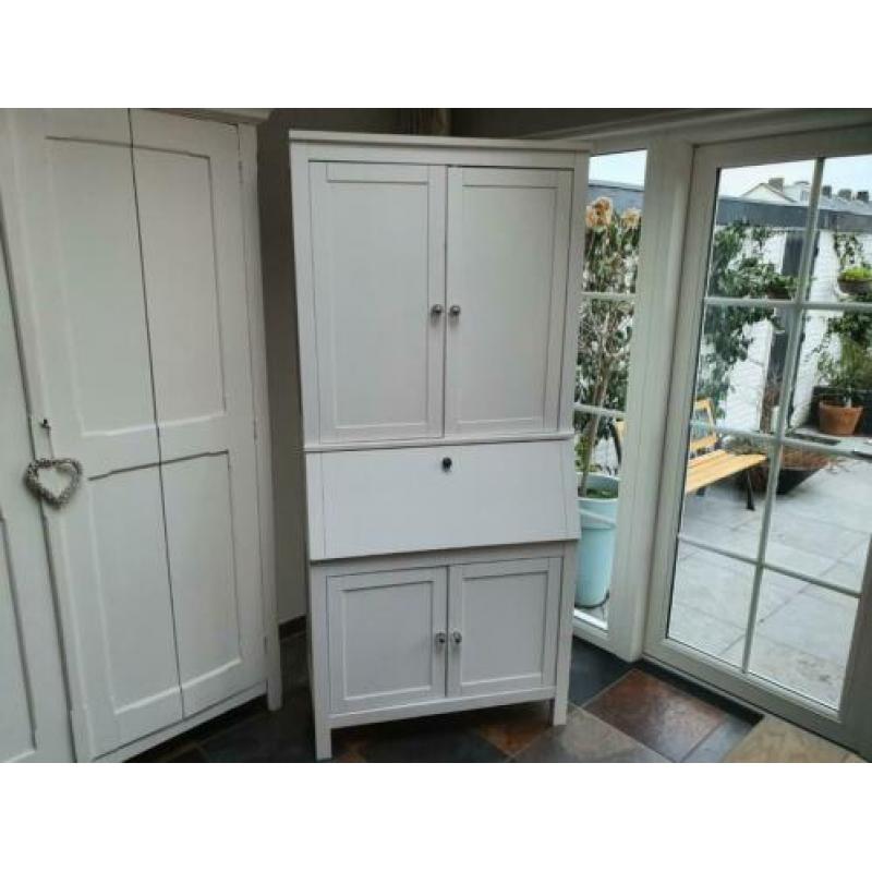 Bureau secretaire met opbouw Hemnes van Ikea