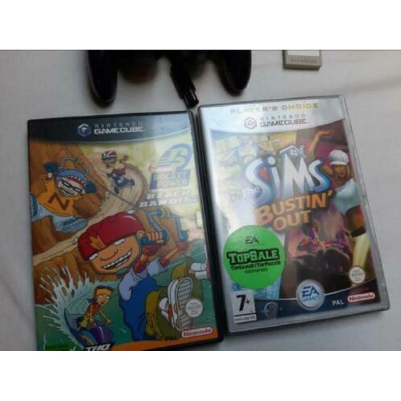 Gamecube met controllers en spellen
